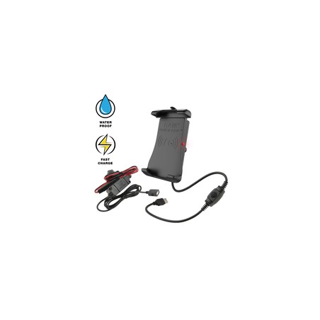 RAM® Quick-Grip™ 15W Waterproof Wireless Charging Holder with Charger