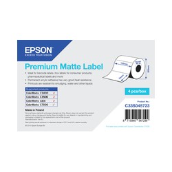 Premium Matte Label - Die-cut Roll: 102mm x 76mm, 1570 labels