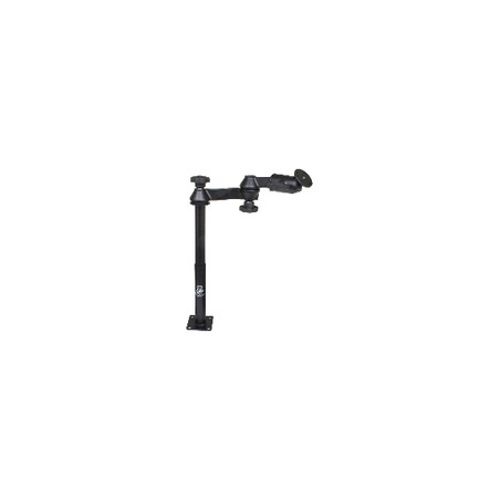 RAM® Tele-Pole™ with 12" & 9" Poles, Double Swing Arms & Round Plate