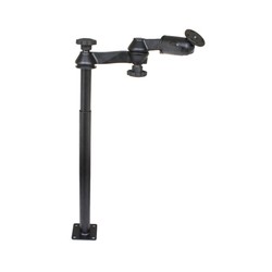 RAM® Tele-Pole™ with 12" & 18" Poles, Double Swing Arms & Round Plate