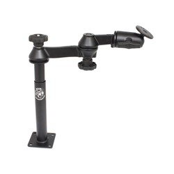 RAM® Tele-Pole™ with 8" & 9" Poles, Double Swing Arms & Round Plate