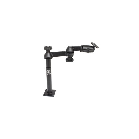 RAM® Tele-Pole™ with 8" & 9" Poles, Double Swing Arms & Round Plate