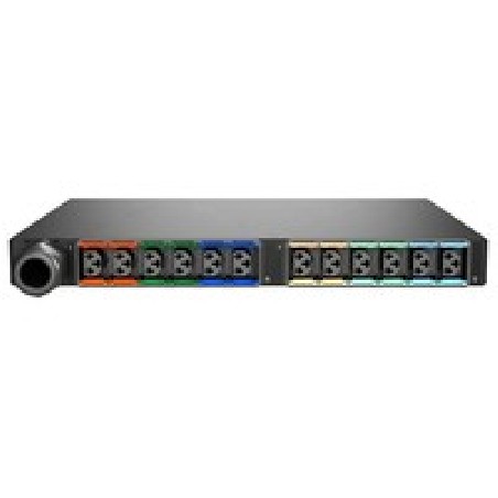 Vertiv Geist Rack PDU, Monitored (Outlet Level), EC, 1U, input IEC 60309 230/400V 3x32A, combi outlets (12)C13 or C19