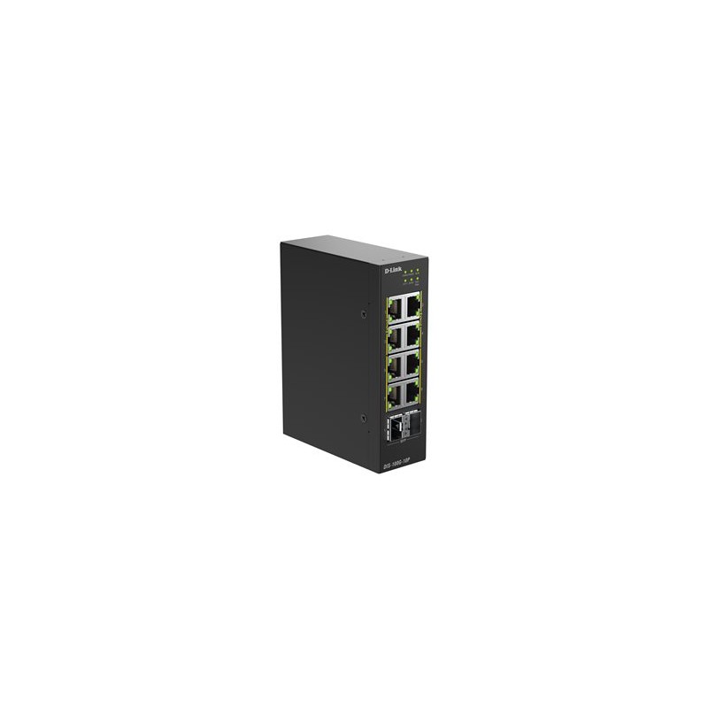 D-Link 10-Port GB Industrial PoE+/Unmagd.Switch With 2 X 25G SFP+
