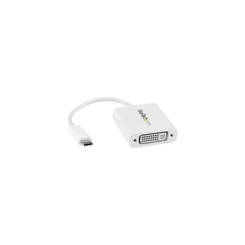 Startech USB-C TO DVI Adapter - White/USB-C DVI Video Converter-White