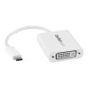 Startech USB-C TO DVI Adapter - White/USB-C DVI Video Converter-White