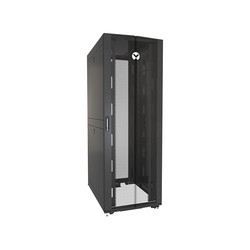 Rack 48U 2265mm (96.16”)H x 600mm (23.62”)W x 1215mm (47.83”)D with Perf. Front Door, Perf. Split Rear Doors, Black gray