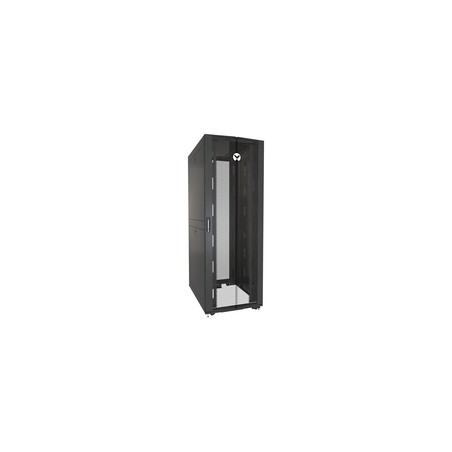 Rack 48U 2265mm (96.16”)H x 600mm (23.62”)W x 1215mm (47.83”)D with Perf. Front Door, Perf. Split Rear Doors, Black gray