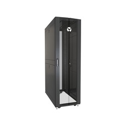 Rack 42U 1998mm (78.6”)H x 600mm (23.62”)W x 1215mm (47.83”)D with Perf. Front Door, Perf. Split Rear Doors, Black gray
