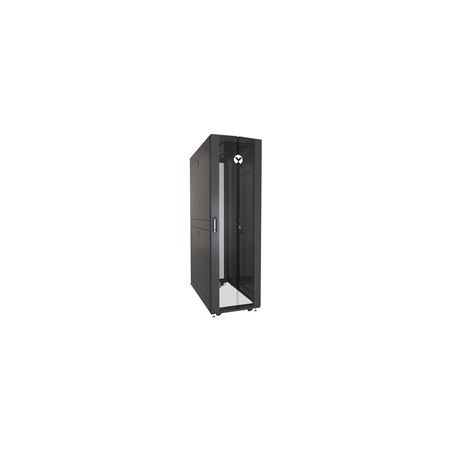 Rack 42U 1998mm (78.6”)H x 600mm (23.62”)W x 1215mm (47.83”)D with Perf. Front Door, Perf. Split Rear Doors, Black gray