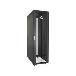 Rack 42U 1998mm (78.6”)H x 600mm (23.62”)W x 1115mm (43.89”)D with Perf. Front Door, Perf. Split Rear Doors, Black gray