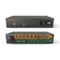 Vertiv Geist Rack PDU, Metered (upgradeable), 2U, input IEC 60309 230V 32A, locking outputs (12)C13 (4)C19 GI10023L