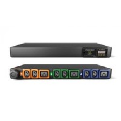 Vertiv Geist Rack PDU, Metered (upgradeable), 1U, input IEC 60309 230/400V 3x16A, locking outputs (6)C13 (3)C19
