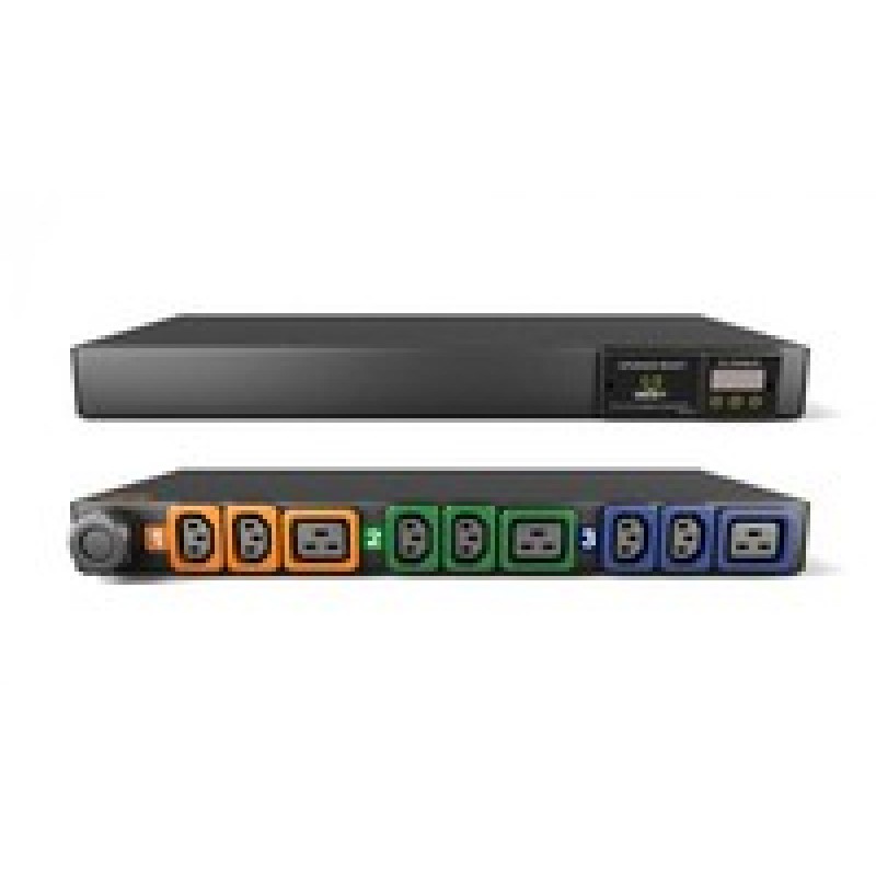 Vertiv Geist Rack PDU, Metered (upgradeable), 1U, input IEC 60309 230/400V 3x16A, locking outputs (6)C13 (3)C19