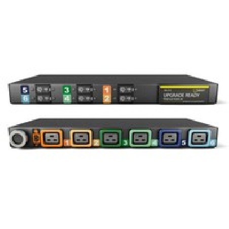 Vertiv Geist Rack PDU, Basic (upgradeable), 1U, input IEC 60309 230/400V 3x32A, locking outputs (6)C19