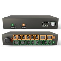 Vertiv Geist Rack PDU, Monitored (Unit Level), EC, 2U, input IEC 60309 230V 32A, locking outlets (12)C13 (4)C19