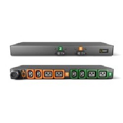 Vertiv Geist Rack PDU, Basic, 1U, input IEC 60309 230V 32A, locking outputs (4)C13 (4)C19