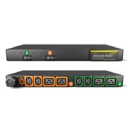 Vertiv Geist Rack PDU, Basic (upgradeable), 1U, input IEC 60309 230V 32A, locking outputs (4)C13 (4)C19 GI10048L