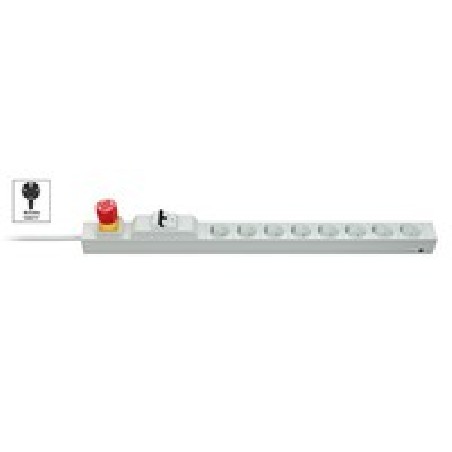 Vertiv Knürr DIS Rack PDU, Protector Emergency Stop Switch FI/LS, 0U, input Schuko 230V 16A, outputs (8)Schuko