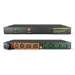 Vertiv Geist Rack PDU, Basic (upgradeable), 1U, input IEC 60309 230V 32A, locking outputs (4)C13 (4)C19 GI10047L