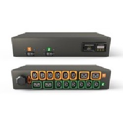 Vertiv Geist Rack PDU, Metered (upgradeable), 2U, input IEC 60309 230V 32A, locking outputs (12)C13 (4)C19 GI10026L