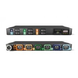 Vertiv Geist Rack PDU, Metered (upgradeable), 1U, input IEC 60309 230/400V 3x32A, locking outputs (6)C19