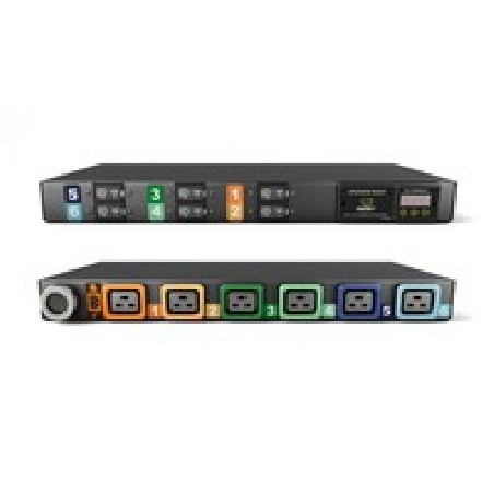 Vertiv Geist Rack PDU, Metered (upgradeable), 1U, input IEC 60309 230/400V 3x32A, locking outputs (6)C19