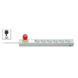 Vertiv Knürr DIS Rack PDU, Protector Emergency Stop Switch, 0U/1U, input Schuko 230V 16A, outputs (6)Schuko