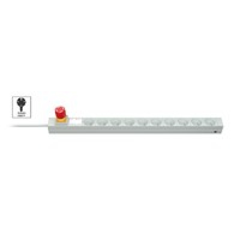 Vertiv Knürr DIS Rack PDU, Protector Emergency Stop Switch, 0U, input Schuko 230V 16A, outputs (10)UTE