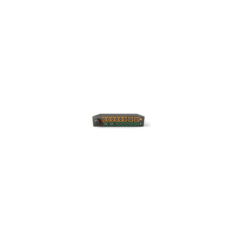 Vertiv Geist Rack PDU, Monitored (Unit Level), EC, 2U, input IEC 60309 230V 32A, locking outputs (12)C13 (4)C19
