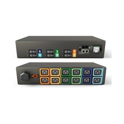 Vertiv Geist Rack PDU, Monitored (Unit Level), EC, 2U, input IEC 60309 230/400V 3x32A, locking outlets (12)C19
