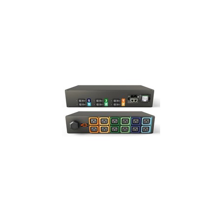 Vertiv Geist Rack PDU, Monitored (Unit Level), EC, 2U, input IEC 60309 230/400V 3x32A, locking outlets (12)C19