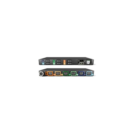 Vertiv Geist Rack PDU, Monitored (Unit Level), EC, 1U, input IEC 60309 230/400V 3x32A, locking outlets (6)C19