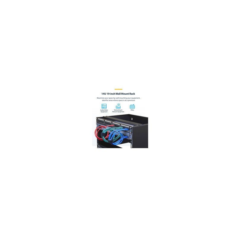 14U WALL-MOUNT BRACKET/19 WIDE PATCH PANEL/SWITCH