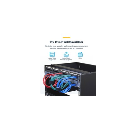 14U WALL-MOUNT BRACKET/19 WIDE PATCH PANEL/SWITCH