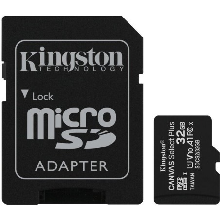 Kingston 32GB microSDHC Canvas Select/100R A1 C10 Card + SD Adapter