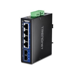 5-PORT HARDENED INDUSTRIAL GB/DIN-RAIL SWITCH W.MULTI-MODE