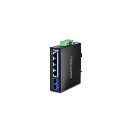 5-PORT HARDENED INDUSTRIAL GB/DIN-RAIL SWITCH W.MULTI-MODE