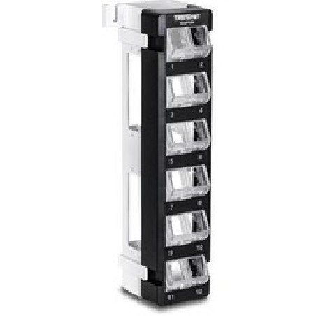 TRENDnet 12-Port Blank Angled Wall/Mount Keystone Patch Panel