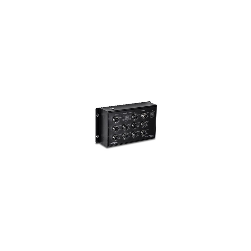 TRENDnet 10-Port Industrial EN 50155/M12 Gigabit PoE+ Railway Switch