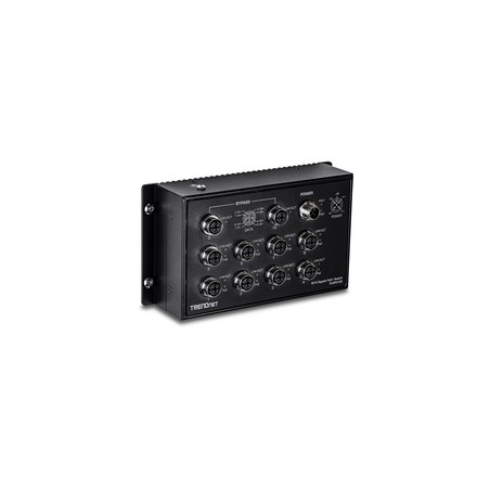 TRENDnet 10-Port Industrial EN 50155/M12 Gigabit PoE+ Railway Switch