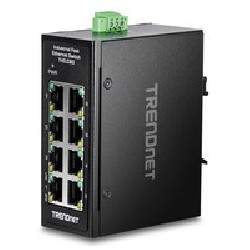 TRENDnet 8-Port Industrial Fast Etherne/DIN-Rail Mini Switch