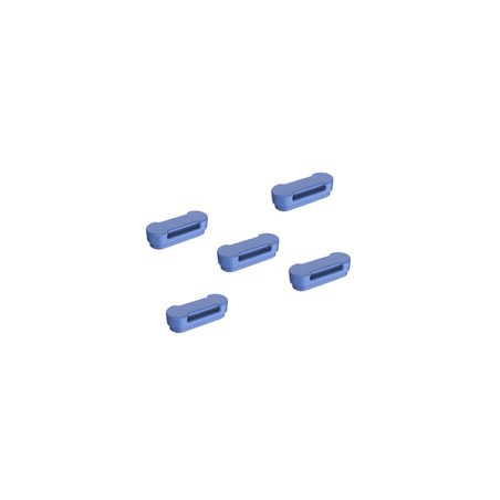 Zebra HC2X/HC5X Healthcare Blue USB-C Plug Covers USB-C Port ON Bottom OF HC2X/5X Healthcare Devices (5 Pack)
