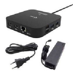 I-Tec USB-C 2X HDMI Dock 100W/PD 100W + I-Tec Charger 100W