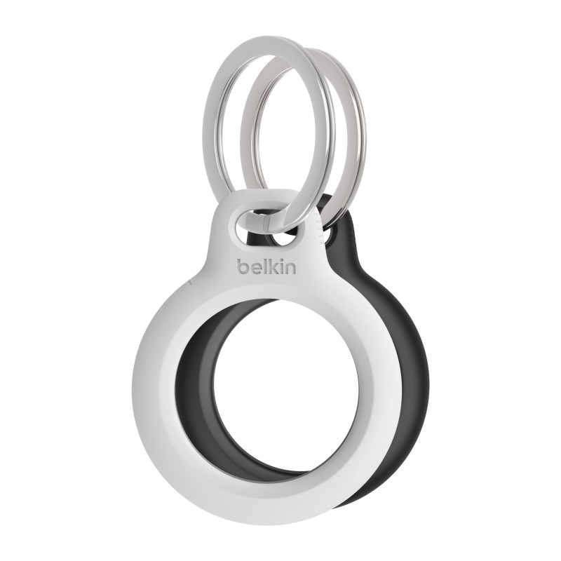 Belkin 2-Pack Secure Holder W/ Key RIN/F/ Apple AirTag Black And White