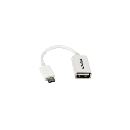 5 WHITE MICRO USB OTG CABLE/.