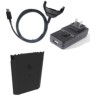 TC51/TC56 EU power kit, includes spare lithium ion Battery (4150 mAh), EU only USB wall charger, and a rugged USB charge cable.