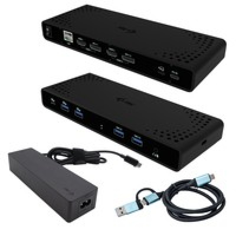 I-Tec Universal Dual 4K Dock PD/85W Incl. USB-C Charger 100W