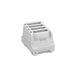 HC2X/HC5X Healthcare white 4-slot battery charger. Power Supply, DC cable and AC line cord sold separately