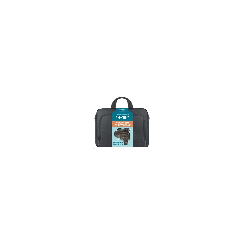 Mobilis Bundle Theone Basic Briefcase/Toploading 14-16 (12L) + 65W LAP